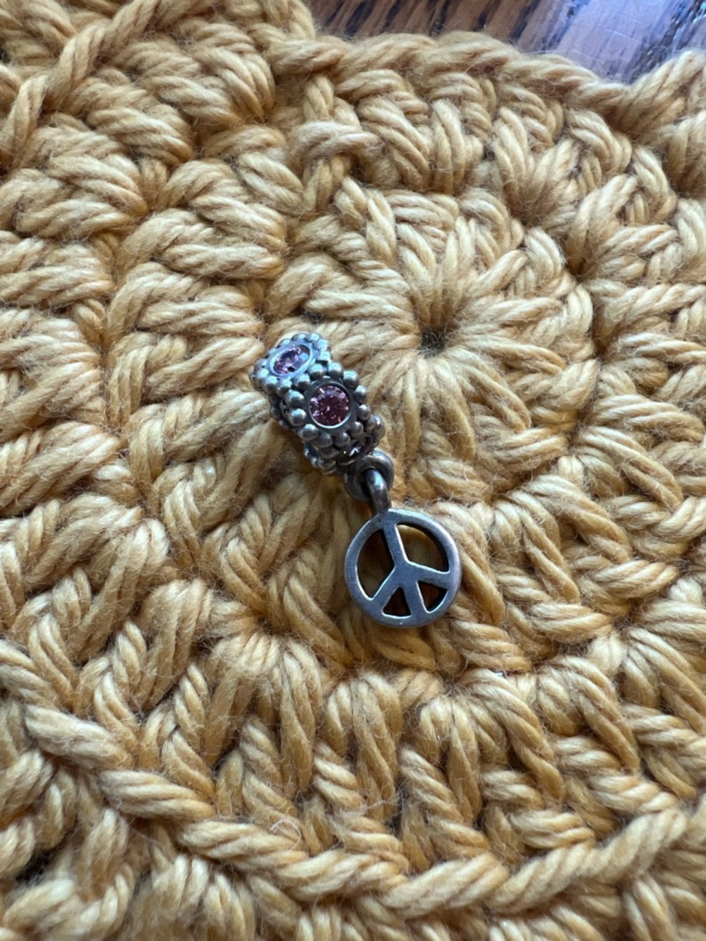 Peace Sign Pandora Charm